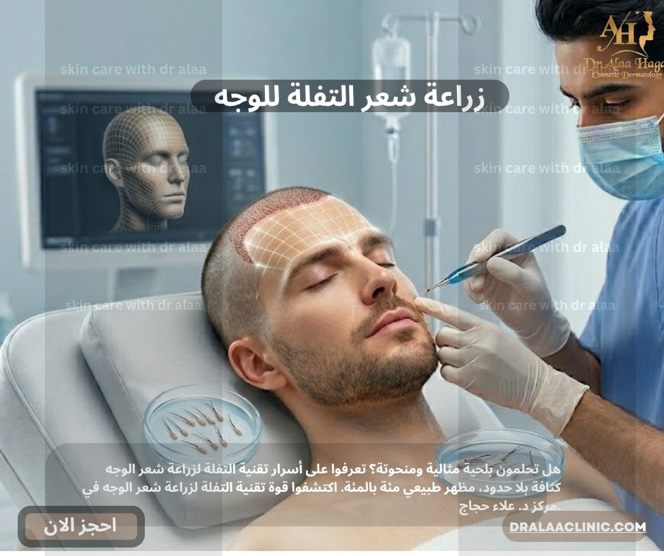 زراعة شعر التفلة للوجه