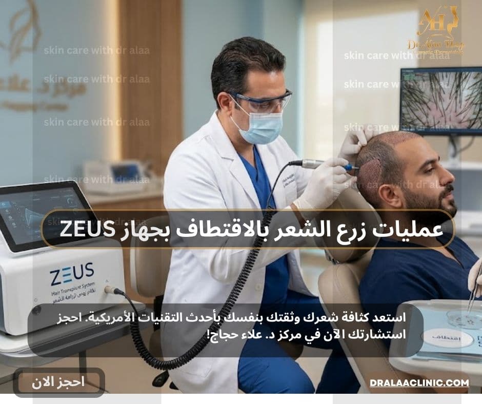 عمليات زرع الشعر بالاقتطاف بجهاز ZEUS الأمريكي