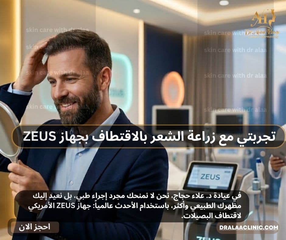تجربتي مع زراعة الشعر بالاقتطاف بجهاز ZEUS الأمريكي