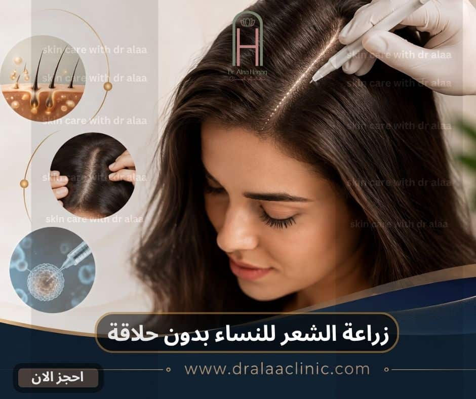 زراعة الشعر للنساء بدون حلاقة