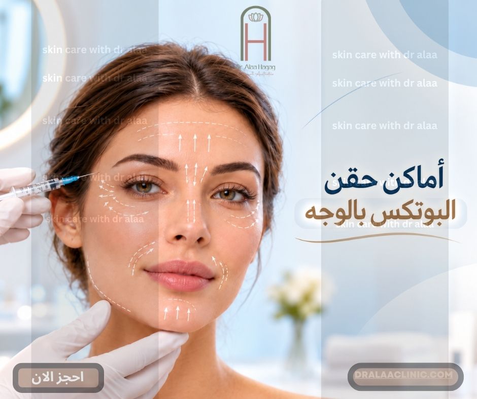 اماكن حقن البوتكس بالوجه